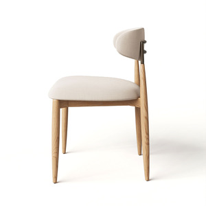 Ensemble de table à manger ronde moderne en bois massif pour 4 personnes, meubles de salle à manger de luxe sur mesure et ensemble de chaises - Product Image 5