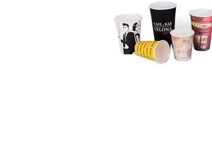 Couvre-gobelet en papier blanc biodégradable écologique à paroi simple de 12 oz, imprimé flexo avec logo personnalisé Realpack, pour vin et whisky - Product Image 4