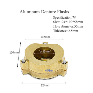 Muffola per Protesi Dentarie di Alta Qualità Antiaderente per Laboratorio Odontotecnico 7 #   8 #   Muffole in bronzo per polimerizzazione di protesi dentarie - Product Image 2