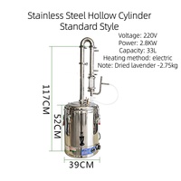 Machine de distillation d'huiles essentielles polyvalente pour divers matériaux végétaux