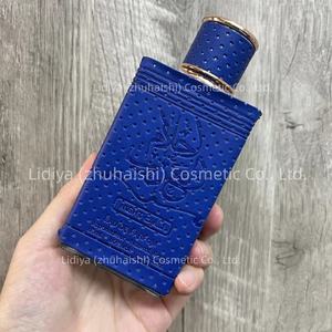 Dubai árabe 100mL Colonia para hombres Perfume <span class=keywords><strong>De</strong></span> Cuero Negro Azul con fragancia <span class=keywords><strong>de</strong></span> larga duración Spray al por mayor - Product Image 2