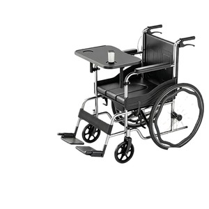 Silla de ruedas manual Anbokang con asiento de inodoro incorporado, plegable y portátil, para ancianos, ayuda para la movilidad. - Product Image 1