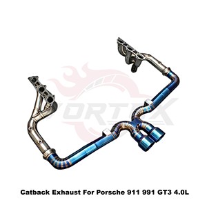 Sistema de escape completo Vortex Lightweight Burnt Titanium con válvula de vacío para Porsche 911 991 GT3 4.0L - Product Image 2