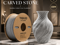 Filament d'imprimante 3D PLA marbré Yiqiu3D 1,75 mm 1 kg Gris marbré Moulage 220°C pour Bambu Lab