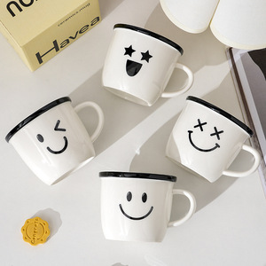 Mug en céramique avec poignée à motifs d'émoticônes créatives et originales, réutilisable, compatible lave-vaisselle et micro-ondes, pour le bureau, la maison et le café - Product Image 3