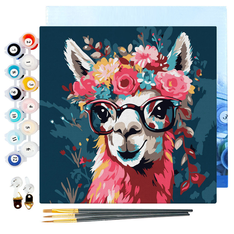 Modern Pop Wall Art Alpaca Oil