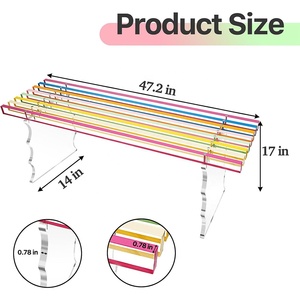 Banco Rectangular de Acrílico para Entrada, Otomana Grande Arcoíris para Interiores, para Cambiar Zapatos, para el Final de la Cama, Diseño Moderno Art <span class=keywords><strong>Deco</strong></span> - Product Image 2