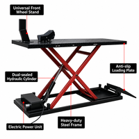 Plateforme élévatrice hydraulique électrique pour moto, table à ciseaux robuste, équipement d'atelier et de garage, kit d'outils de réparation