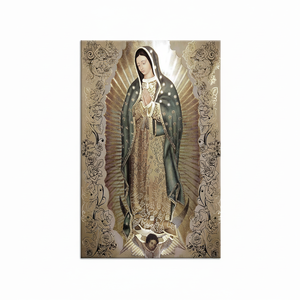 Elegante lienzo impreso de la Virgen de Guadalupe: Arte católico sagrado, LIEÑO ENVELOPEADO - Product Image 2