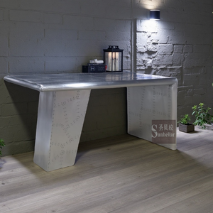 Tùy biến công nghiệp cổ điển handmade kim loại nhôm giao diện điều khiển Bảng nhà văn phòng Studio bàn Aviator đồ nội thất cánh bàn - Product Image 1