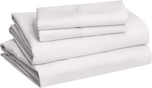 Drap-housse et drap plat en microfibre de couleur unie ensemble de drap-housse de couleur blanche pour salon et hôtel - Product Image 4