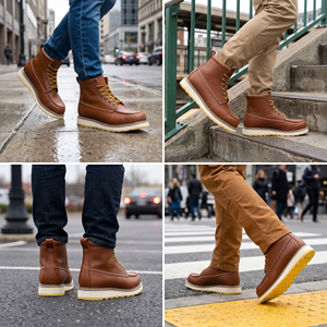 Chaussures de sécurité de travail en cuir pleine fleur de porc, à bout souple, isolées électriquement, confortables et rembourrées, pour la construction, modèle <span class=keywords><strong>DieHard</strong></span> 84994 - Product Image 6
