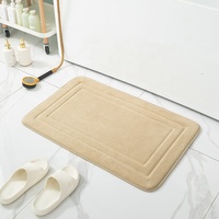 Nouveau tapis absorbant en éponge à mémoire de velours corail épaissi, tapis de sol de salle de bain antidérapant chambre