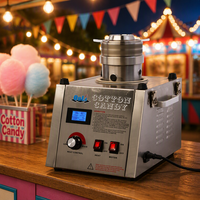 Machine à Barbe à Papa Commerciale en Acier Inoxydable avec Couvercle Dôme pour Usage Commercial, Domestique et Événements