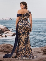 Robes de soirée luxueuses grande taille LY2924D, robes de soirée sirène sans manches à paillettes, robes de mariée formelles pour demoiselles d'honneur