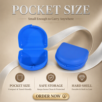 Boîte de rangement colorée en plastique pour prothèses dentaires et aligneurs orthodontiques, personnalisable avec logo, pour cliniques dentaires et usage domestique (OEM)