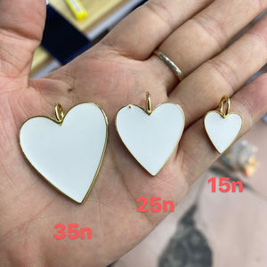 Pendentif en émail pour Couple, breloque, cœur, romantique, Couple, amoureux, bijoux, Simple, pour la saint-valentin, cadeau <span class=keywords><strong>de</strong></span> fête <span class=keywords><strong>de</strong></span> mariage, chaîne <span class=keywords><strong>de</strong></span> chandail - Product Image 5