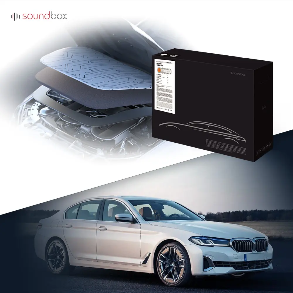 Soundbox New Car Schalldichte Butyl, Gummimaterial Dämmung für Autohaube/