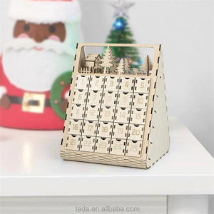 Tự làm navidad đồ trang trí Giáng sinh sang trọng bằng gỗ đời đời lịch hộp đếm ngược đời gỗ giáng sinh lịch - Product Image 2