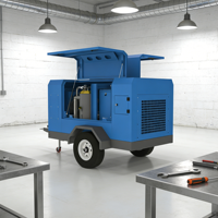 Compresseur d'air électrique portable 37KW/55KW 380V CA lubrifié pour pneus et dispositifs de traction industriels lourds
