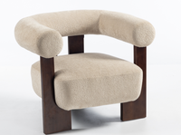 Chaise de bureau ergonomique de style mid-century moderne en bois courbé, tissu en lin, mousse moulée, confortable, hauteur réglable, télécommande