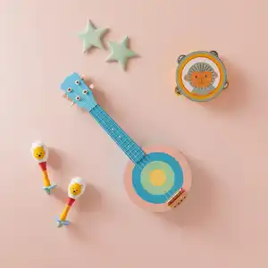 Wholesale 21 Inch Soprano 4 String Guitar Ukulele Ukelele Colorful Basswood Ukulele Kids Guitar Ukelele Soprano