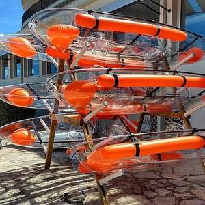 เรือคายัคใสแบบโปร่งแสงสำหรับ 2 คน ลดราคาจากโรงงาน เรือพายพลาสติกใส เรือแคนูใส - Product Image 6