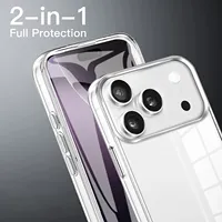 Coque de protection intégrale 360° transparente double face pour iPhone 17 Air 16E 11 12 13 14 15 16 17 18 Pro Max Plus Mini