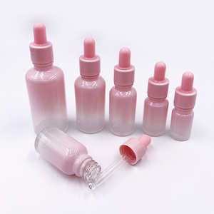 ขวดแก้วทรงกลมแบบหยดสีชมพูไล่เฉดเงา ขนาด 5 มล. 10 มล. 15 มล. 20 มล. 30 มล. 50 มล. 100 มล. สำหรับน้ำมันหอมระเหย - Product Image 3