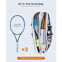 Sac de sport de luxe personnalisé avec logo, imperméable, pour le tennis, avec compartiment à chaussures, pour les sports de plein air et les raquettes