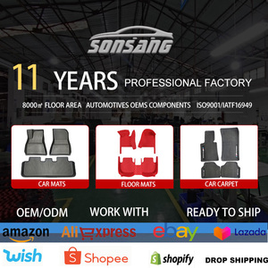 Sonsang màu sang trọng 3D TPE xe mat cho mô hình y thảm sàn 5D Tesla mat - Product Image 6