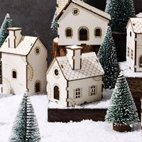 Kit de cabane en bois 3D à peindre soi-même, écologique - Ensemble cadeau de mini-maison personnalisée pour l'artisanat créatif et la décoration intérieure
