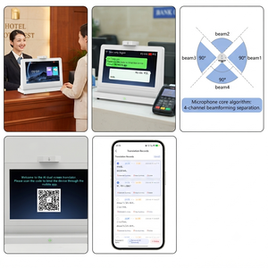 Solution Intelligente pour Entreprises avec 140 Langues et Algorithme de Microphone AB pour le Commerce International, Hôtels, IA, Double Écran, Traduction Vocale - Product Image 1