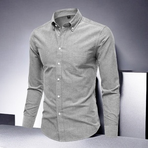 Nouvelle <span class=keywords><strong>chemise</strong></span> <span class=keywords><strong>homme</strong></span> printemps 2025 en tissu Oxford 100 % coton, manches longues, lavée, absorbante et respirante, haut de gamme, élégante et rafraîchissante - Product Image 5