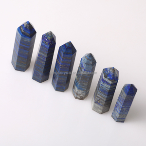 All'ingrosso naturale lapislazzuli punto curativo bacchetta di cristallo blu lapislazzuli cristallo artigianale torre di quarzo per fengshui - Product Image 2