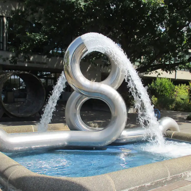 スクワイア汚れのための人気のある金属彫刻ひょうたん形ステンレス鋼像噴水