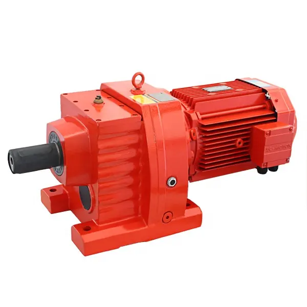 Cast Iron R Series Electric Motor Manual Transmission Helical Gearbox Reduction Gears