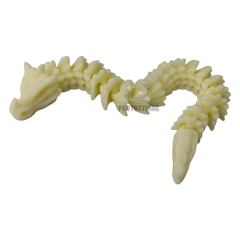 Chinese Movable Articulated Dragon Custom Resin SLA 3D Printing Rapid Prototype Service SLM Metal Printed Electroplating Service