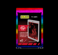 30 porte-cartes magnétiques colorés - Porte-cartes One Touch 35pt, étui en plastique rigide résistant aux UV |   Bordure en diamant HD transparente