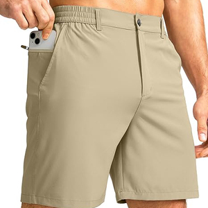 Shorts de course pour hommes, respirants, pour la salle de sport, le fitness, le sport, le cyclisme, tricotés, unis, logo personnalisé, 5 pouces, décontractés - Product Image 1