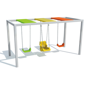 Qiaoqiao trẻ em thiết kế mới con hươu cao cổ ngoài trời công viên thép đôi đu để bán - Product Image 2