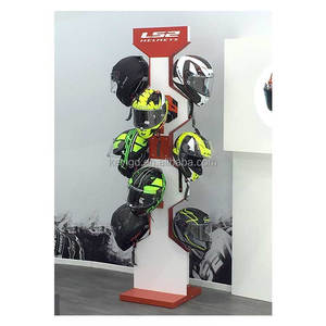 Soporte de Metal para casco de motocicleta y bicicleta, estante de exhibición para sombrero de suelo, nuevo diseño, para tienda minorista - Product Image 1