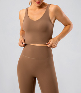 Reggiseno Sportivo da Donna con Etichetta Privata OEM ODM, Scollo Profondo a U, Schiena Arricciata, <span class=keywords><strong>Top</strong></span> Sportivo per Pilates, Yoga e Allenamento in Studio - Product Image 1