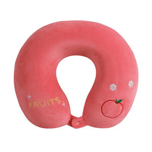 Oreiller de voyage en forme de U avec motif de fruits, 28x27 cm, en polyester, pour la sieste au bureau et l'utilisation en avion - Product Image 2