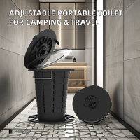 Toilettes portables rétractables, bassins de voyage réglables en hauteur pour adultes et enfants, poubelles pliables pour le camping et la randonnée