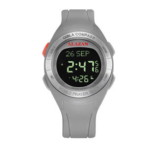 Montre <span class=keywords><strong>de</strong></span> prière islamique musulmane avec heure <span class=keywords><strong>de</strong></span> l'Adhan, boussole Qibla, étanche, en plastique, pour garçon et fille, montres <span class=keywords><strong>de</strong></span> sport en caoutchouc - Product Image 6
