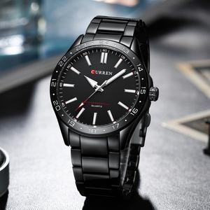 Montre Curren 8452 Homme Montre personnalisée logo Montre homme d'affaires Bracelet en acier Montre-bracelet Affichage 24 heures Montre à quartz pour homme et femme - Product Image 3