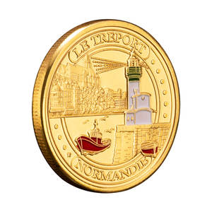 Divisi administratif France Le trepost koleksi koin peringatan warna-warni koin Souvenir salinan berlapis emas - Product Image 5