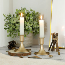 Chandeliers dorés pour bougies coniques, pour centre de table, mariage, fêtes, Noël, cheminée et décoration intérieure - Product Image 4