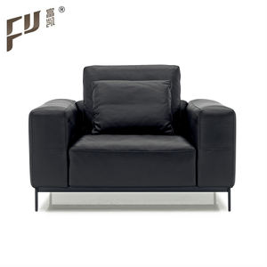 आधुनिक Microfiber चमड़े तीन सीट रिसेप्शन कार्यकारी कार्यालय सोफे - Product Image 5